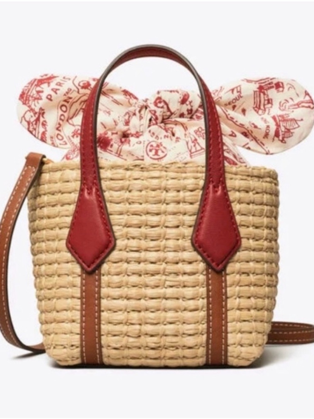 ✨Tory Burch (NWT) Perry Straw  Nano Tote✨